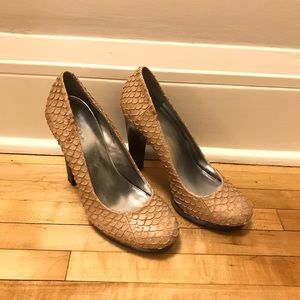 Calvin Klein fish scale heels